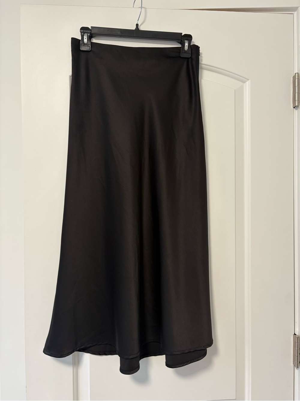 Satin black skirt